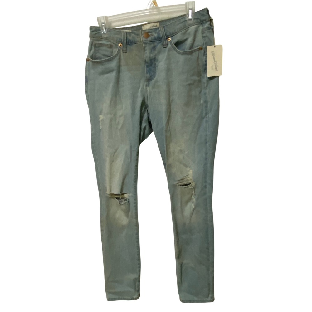 Universal Thread Mid Rise Curvy Skinny Distressed Jeans Grunge Light Blue 8/29R